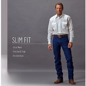 NEW Men’s Wrangler Prewashed Cowboy Cut® Slim Fit Jean 32x30 Dark Wash